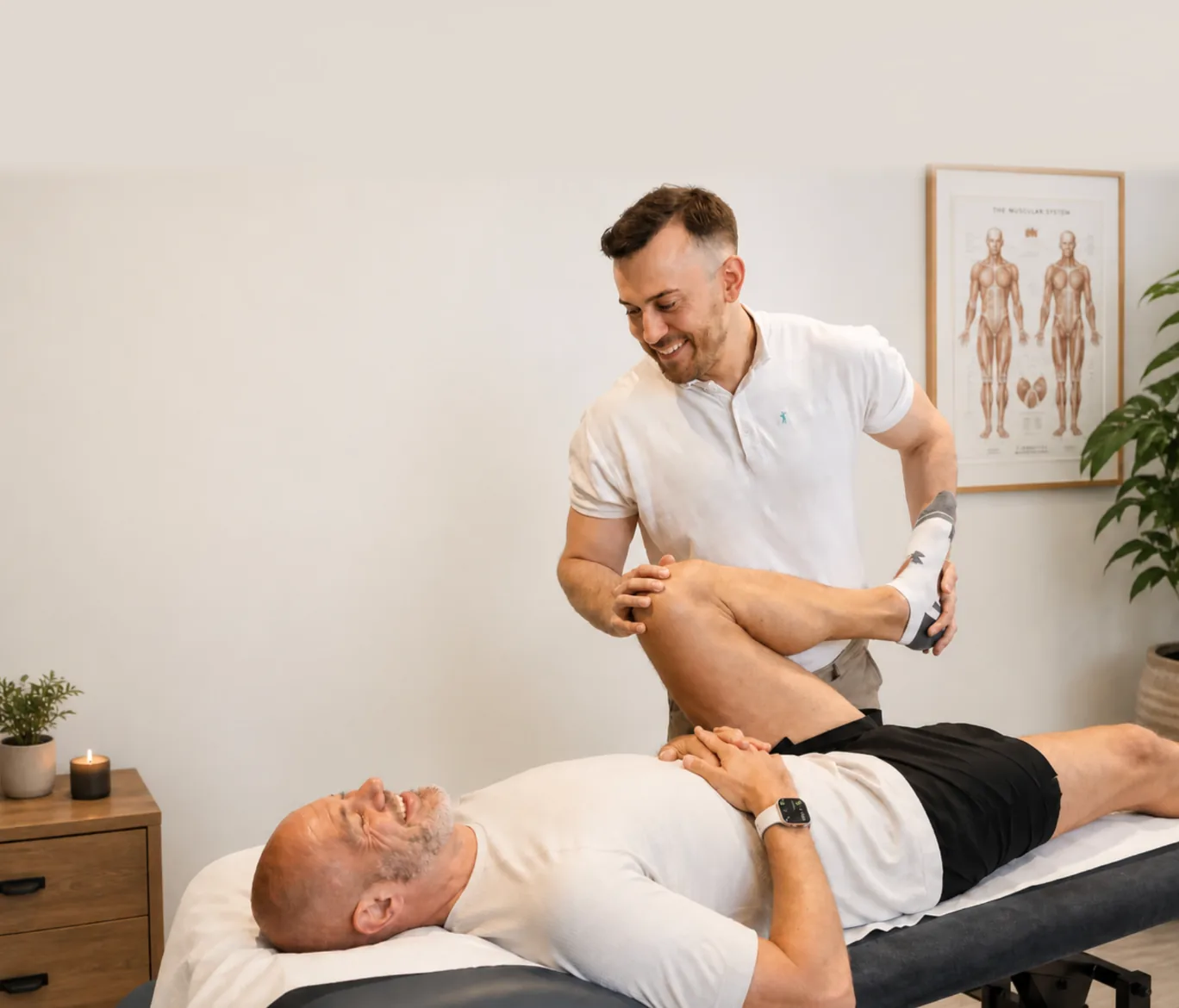 Hands on physiotherapy treatment at the BetterMe clinic in Rainham